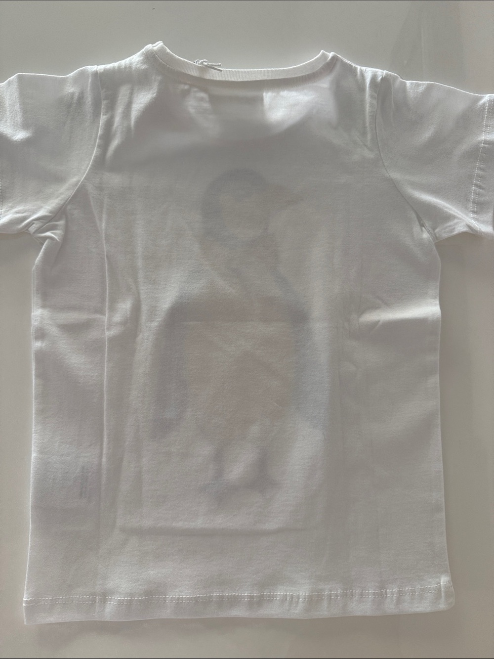 Mini Rodini White Organic Cotton Penguin Short Sleeve Tee Shirt 4-5 NWT - Picture 5 of 6
